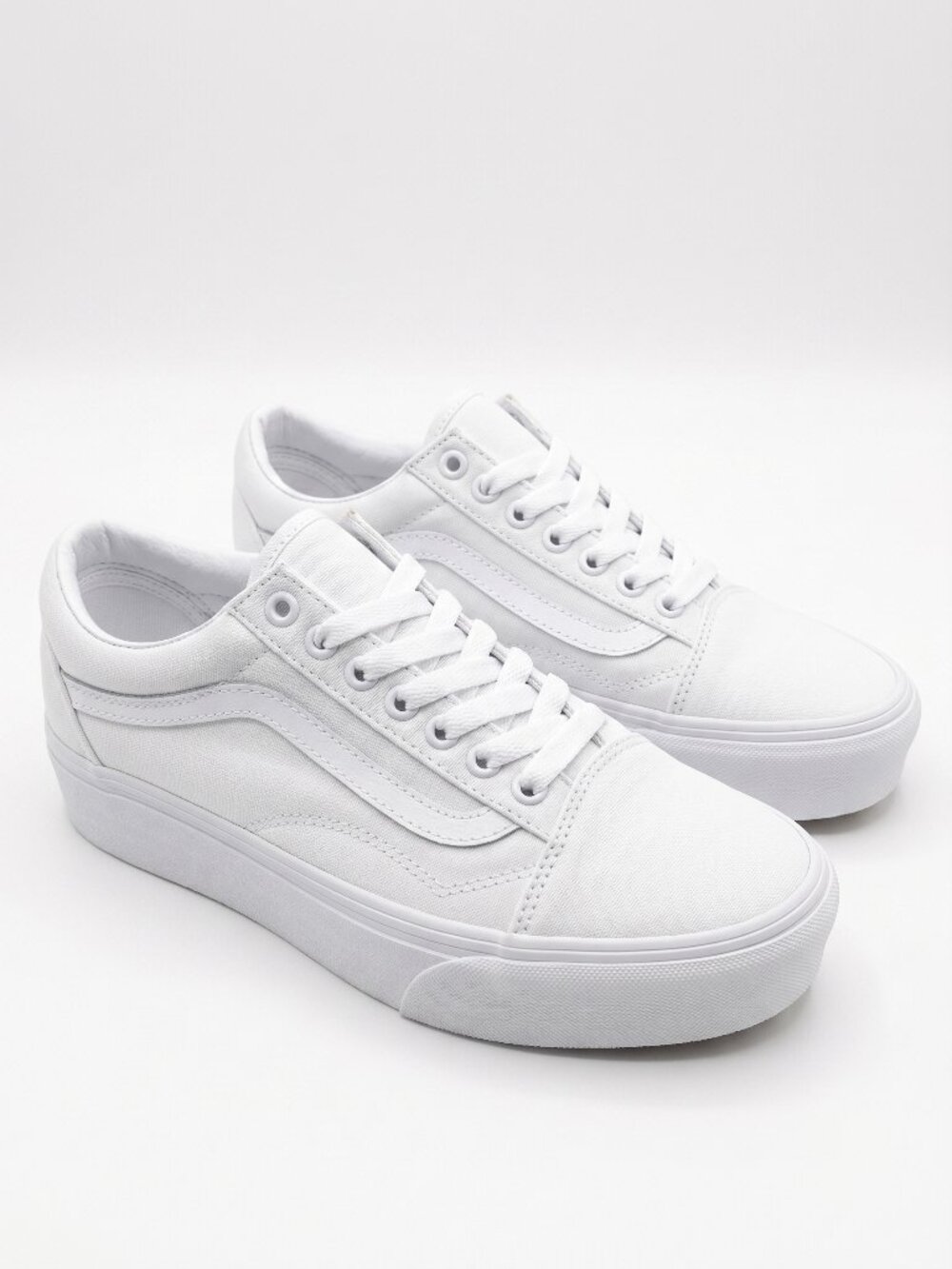 Vans Old Skool Platform Shoe Pure White BRAND NEW (US Women 9, US Men 7.5)